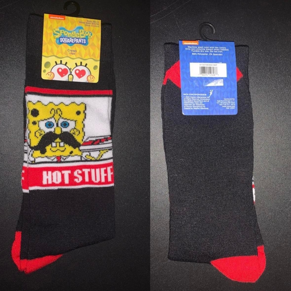 Nickelodeon Sponge Bob Men Crew Sock 10-13